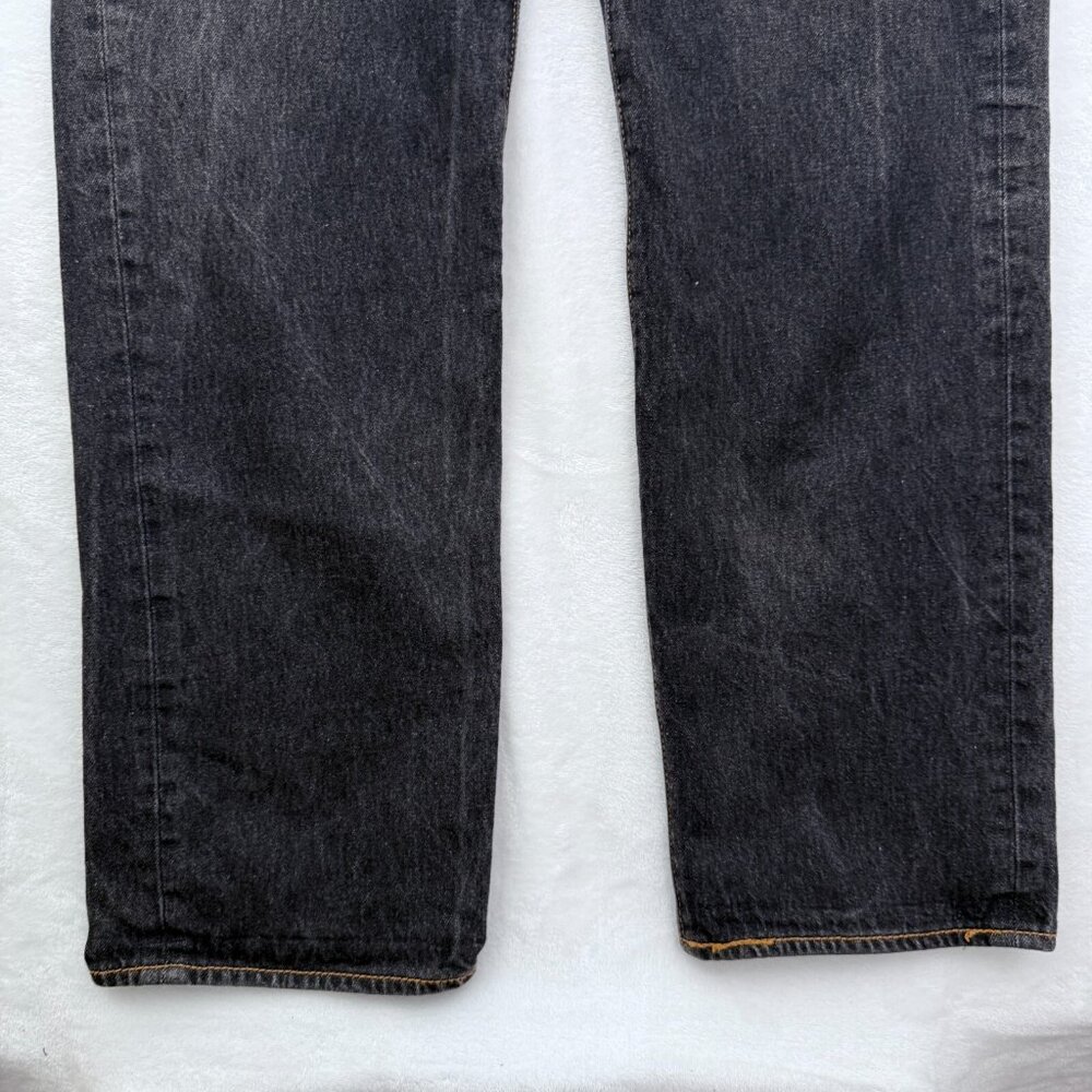 Levis 501 Jeans Mens 38x34(34x31) Black Original Fit Straight Leg Button Fly - Picture 11 of 14